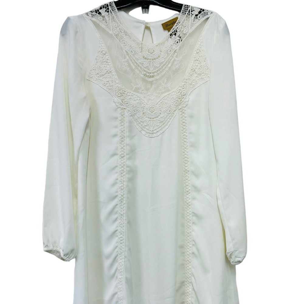 Wrangler Long Sleeve Western Cowboy Women's Dress Ivory - Size Medium